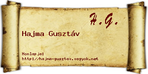 Hajma Gusztáv névjegykártya